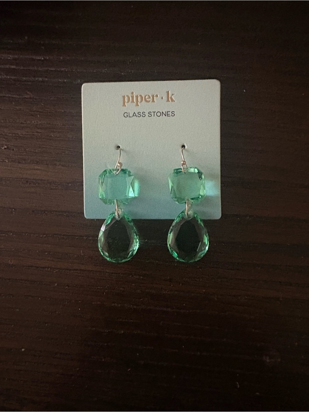 NEW Piper K Green Drop Earrings